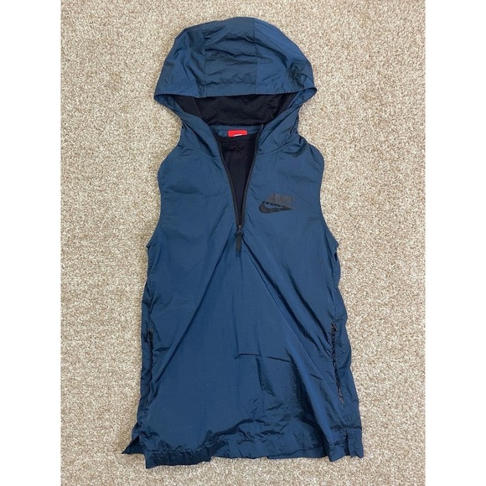 Nike Womens Tech Hypermesh Full Zip Vest Size M Blue